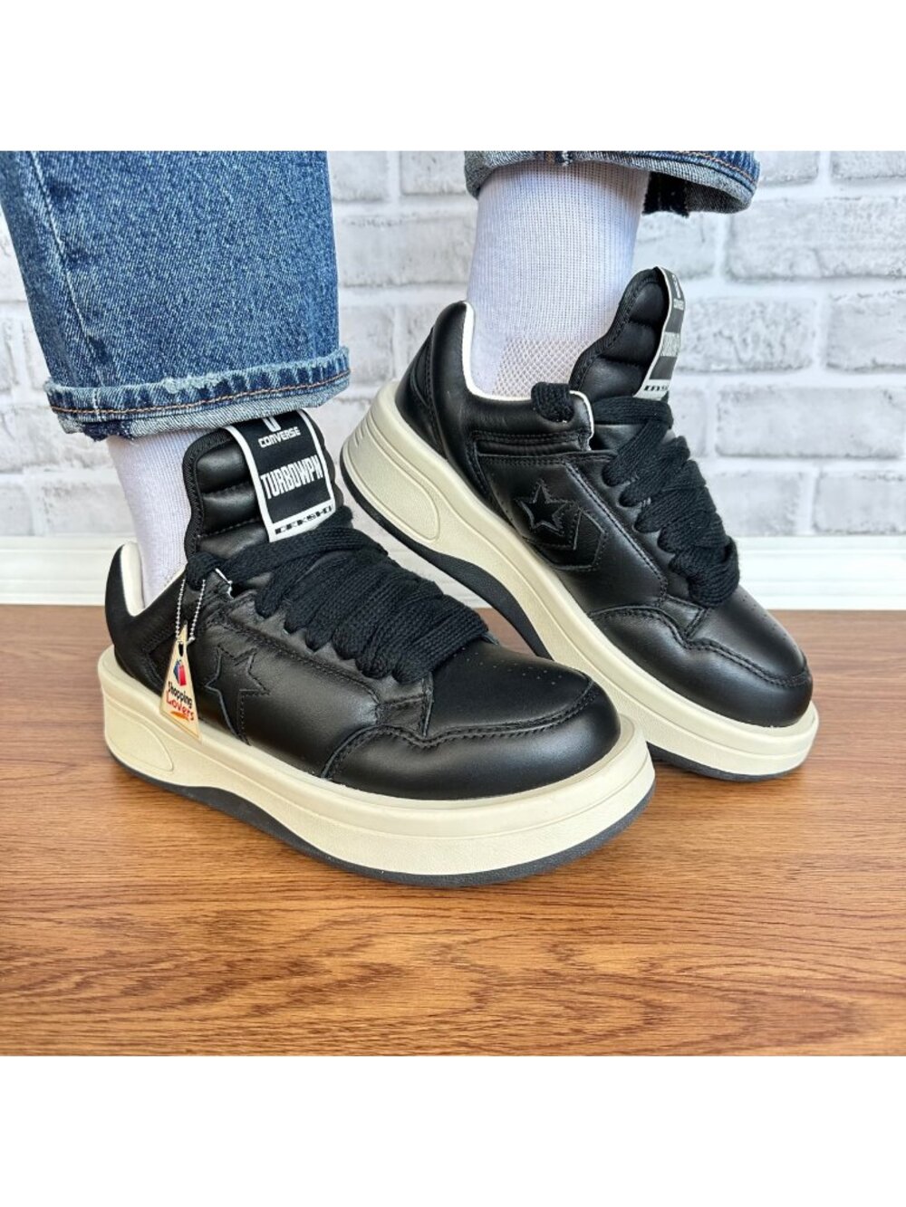 ⭐Converse x Rick Owens x DRKSHDW TURBOWPN Black Cream Sz 8 Womens Shoes A12063C⭐